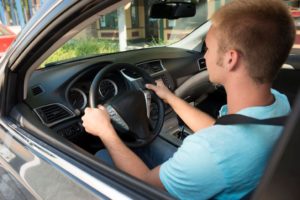 man driving
