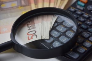 money on calculator